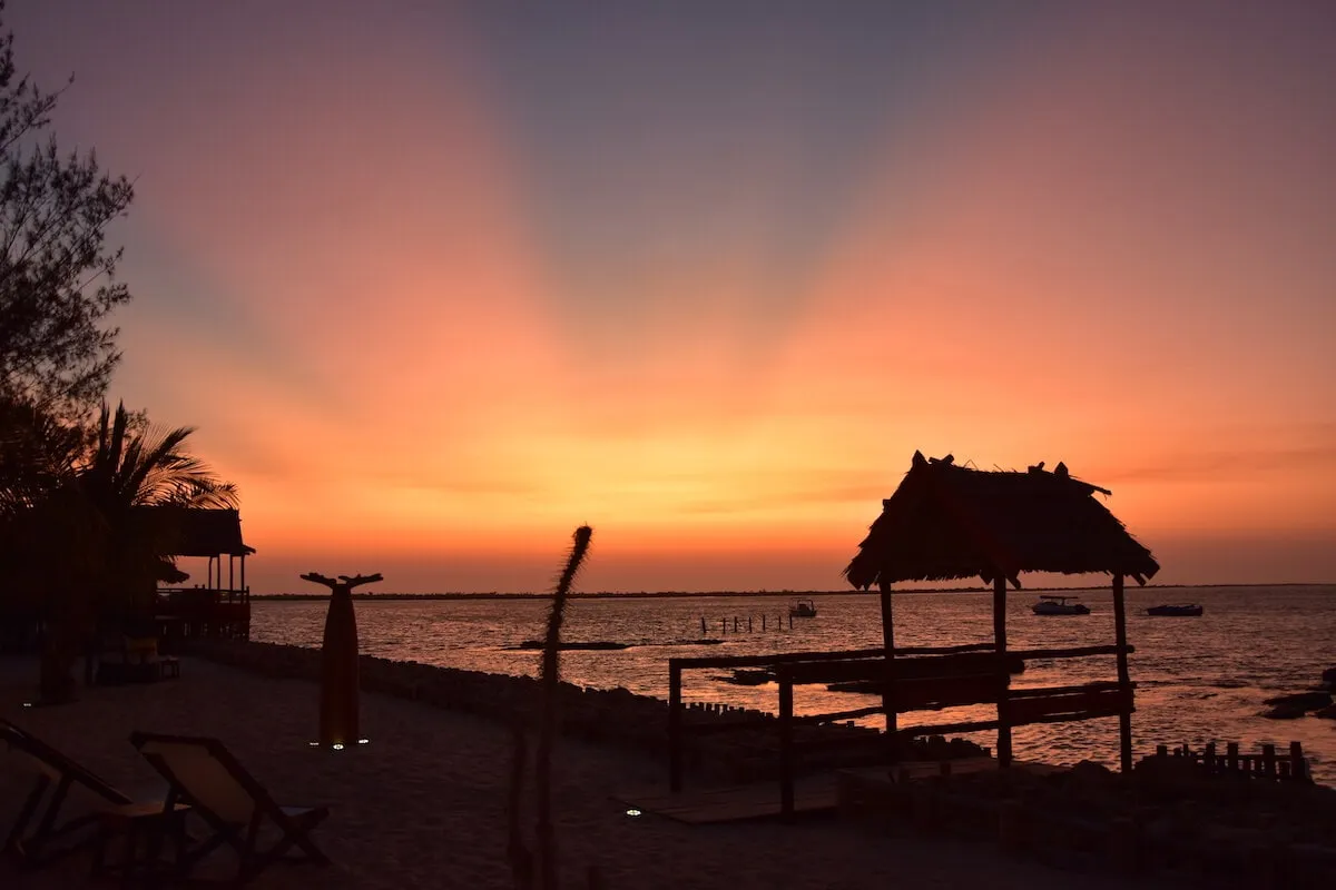Sunset over the sea at Belo-sur-Mer