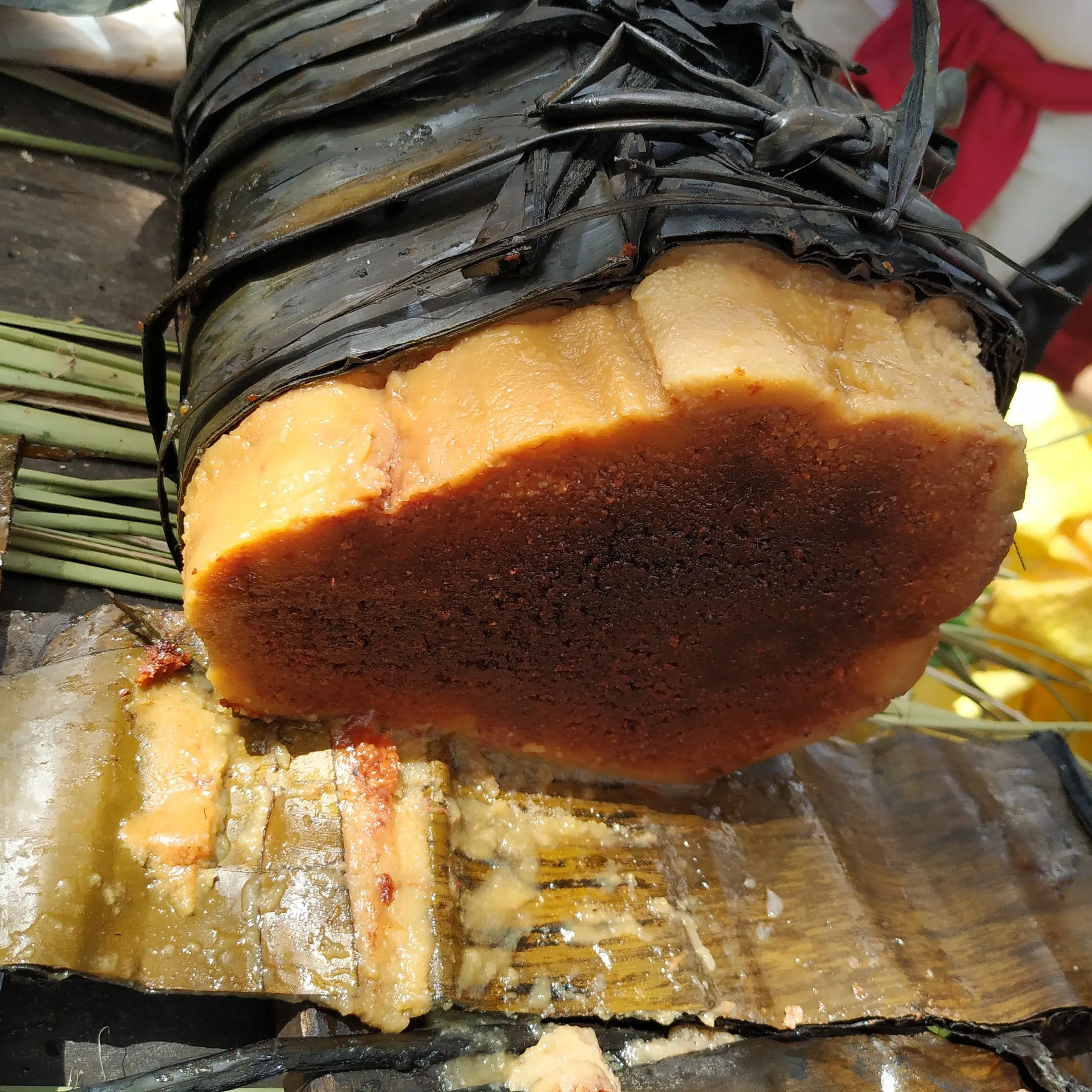 Koba, the traditional Malagasy cake, wrapped in banana leaves
